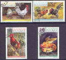 Bulgaria 2002 Birds perf set of 4 fine cto used, stamps on , stamps on  stamps on birds, stamps on  stamps on chickens
