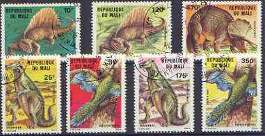 Mali 1984 Prehistoric Animals perf set of 7 fine cto used, SG 1052-58*, stamps on dinosaurs
