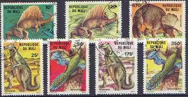 Mali 1984 Prehistoric Animals perf set of 7 fine cto used, SG 1052-58*, stamps on dinosaurs