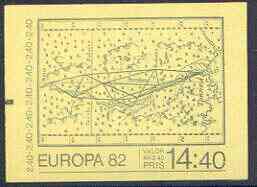 Sweden 1982 Europa 14k40 booklet complete and pristine, SG SB357, stamps on europa, stamps on thermometer