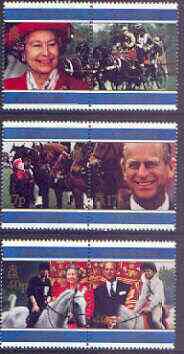 Falkland Islands Dependencies - South Georgia 1997 Golden Wedding perf set of 6 (3 se-tenant pairs) unmounted mint, SG 270-75, stamps on royalty, stamps on golden