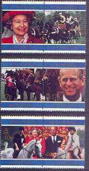 Falkland Islands Dependencies - South Georgia 1997 Golden Wedding perf set of 6 (3 se-tenant pairs) unmounted mint, SG 270-75, stamps on , stamps on  stamps on royalty, stamps on  stamps on golden