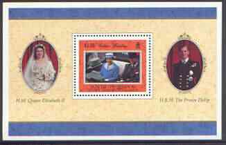 Falkland Islands Dependencies - South Georgia 1997 Golden Wedding perf m/sheet unmounted mint, SG MS 276, stamps on , stamps on  stamps on royalty, stamps on  stamps on golden