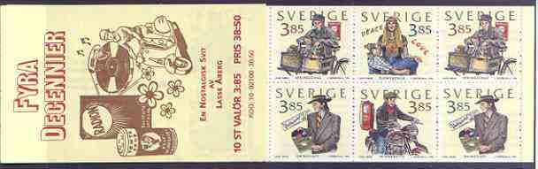 Booklet - Sweden 1996 Four Decades of Youth 38k50 booklet complete and pristine, SG SB 497