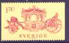 Sweden 1978 Coronation Coach 1k70 unmounted mint, SG 975, stamps on royalty, stamps on coaches, stamps on slania