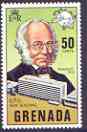 Grenada 1970 Rowland Hill 50c (from UPU set) unmounted mint, SG 411, stamps on rowland hill, stamps on postal, stamps on  upu , stamps on 