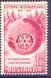 Australia 1955 50th Anniversary of Rotary International unmounted mint, SG 281, stamps on , stamps on  stamps on rotary, stamps on  stamps on globes, stamps on  stamps on flags