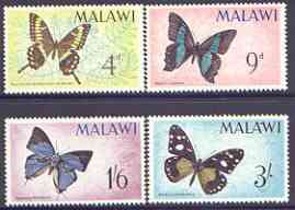 Malawi 1966 Butterflies perf set of 4 unmounted mint, SG 247-50, stamps on butterflies