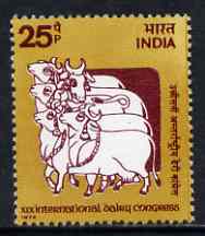 India 1974 International Dairy Congress unmounted mint, SG 751, stamps on dairy, stamps on cows, stamps on ovine