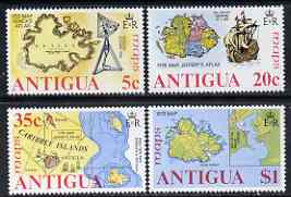 Antigua 1975 Maps perf set of 4 unmounted mint, SG 439-42, stamps on ships, stamps on 