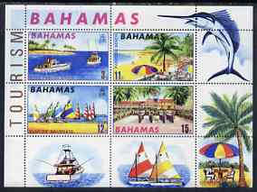 Bahamas 1969 Tourism perf m/sheet unmounted mint, SG MS 337, stamps on tourism, stamps on fish, stamps on fishing, stamps on yachts, stamps on gamefish