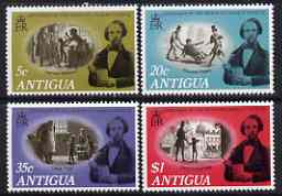 Antigua 1970 Death Centenary of Charles Dickens perf set of 4 unmounted mint, SG 265-68, stamps on , stamps on  stamps on personalities, stamps on  stamps on literature, stamps on  stamps on dickens