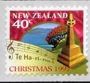 New Zealand 1997 Christmas 40c self-adhesive stamp unmounted mint, SG 2103, stamps on christmas, stamps on self adhesive, stamps on music