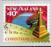 New Zealand 1997 Christmas 40c self-adhesive stamp unmounted mint, SG 2103, stamps on , stamps on  stamps on christmas, stamps on  stamps on self adhesive, stamps on  stamps on music