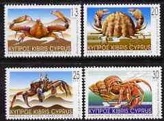 Cyprus 2001 Crabs perf set of 4 unmounted mint SG1017-20*, stamps on , stamps on  stamps on marine life, stamps on  stamps on crabs, stamps on  stamps on shells