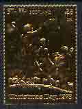 Staffa 1978 Christmas \A38 (Shepherds & Star of Bethlehem) embossed in 23k gold foil (Rosen #624) unmounted mint, stamps on christmas, stamps on bethlehem, stamps on sheep, stamps on ovine