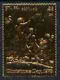 Staffa 1978 Christmas A38 (Shepherds & Star of Bethlehem) embossed in 23k gold foil (Rosen #624) unmounted mint, stamps on , stamps on  stamps on christmas, stamps on  stamps on bethlehem, stamps on  stamps on sheep, stamps on  stamps on ovine