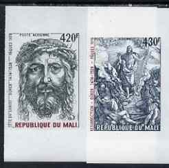 Mali 1978 Easter (Works by Durer) unmounted mint imperf set of 2 from limited printing (as SG 630-31, stamps on , stamps on  stamps on easter, stamps on  stamps on arts, stamps on  stamps on durer, stamps on  stamps on renaissance
