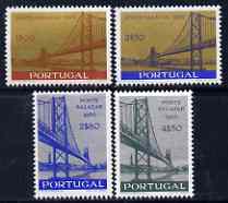 Portugal 1966 Inauguration of Salazar Bridge perf set of 4 unmounted mint, SG 1294-97, stamps on , stamps on  stamps on bridges, stamps on  stamps on civil engineering