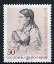 Germany - West Berlin 1985 Birth Anniversary of Bettina von Arnim (writer) unmounted mint, SG B692, stamps on , stamps on  stamps on literature, stamps on  stamps on personalities, stamps on  stamps on women