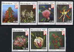 Nicaragua 1982 Woodland Flowers perf set of 7 unmounted mint, SG 2415-21, stamps on flowers, stamps on scots, stamps on scotland