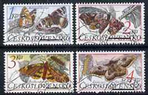 Czechoslovakia 1987 Butterflies & Moths set of 4 cto used, SG 2871-74, Mi 2902-05 , stamps on butterflies