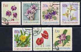Czechoslovakia 1967 Botanical Garden Flowers perf set of 7 cto used, SG 1675-81, stamps on flowers, stamps on 