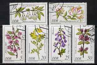 Germany - East 1981 Rare plants perf set of 6 fine cto used, SG E2288-93, stamps on flowers