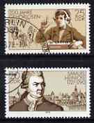 Germany - East 1978 Deaf & Dumb Education Institution perf set of 2 fine cto used, SG E2029-30, stamps on , stamps on  stamps on disabled, stamps on  stamps on deaf, stamps on  stamps on dumb, stamps on  stamps on headphones, stamps on  stamps on alphabets