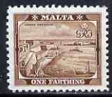Malta 1938 Grand Harbour, Valetta 1/4d unmounted mint, SG 217*, stamps on harbours, stamps on ports, stamps on  kg6 , stamps on 