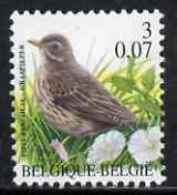 Belgium 2000-01 Birds #4 Meadow Pipit 3f/0.07Euro dual currency unmounted mint, SG 3540, stamps on , stamps on  stamps on birds    