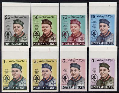 Afghanistan 1962 Scouts imperf set of 8 values unmounted mint*, stamps on , stamps on  stamps on scouts