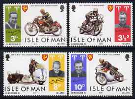Isle of Man 1974 Tourist Trophy Motor-Cycle Races (1st issue) perf set of 4 unmounted mint, SG 46-49, stamps on motorbikes, stamps on sport