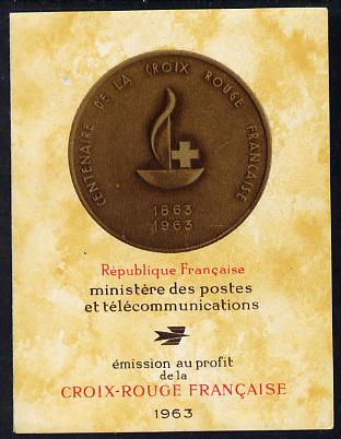 France 1963 Red Cross Booklet (Works by Angers & Manet) complete and pristine, SG XSB13, stamps on , stamps on  stamps on red cross      medical     arts    