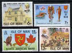 Isle of Man 1978 Anniversaries & Events perf set of 4 unmounted mint, SG 139-42, stamps on , stamps on  stamps on libraries, stamps on  stamps on swimming, stamps on  stamps on bicycles, stamps on  stamps on sport, stamps on  stamps on americana, stamps on  stamps on eagles, stamps on  stamps on birds of prey, stamps on  stamps on birds, stamps on  stamps on timber