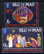 Isle of Man 1981 Christmas perf set of 2 unmounted mint, SG 209-10, stamps on , stamps on  stamps on christmas, stamps on  stamps on stained glass