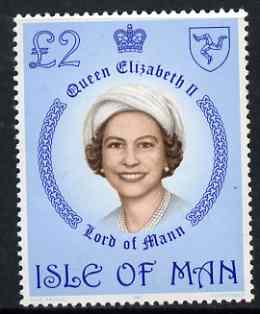 Isle of Man 1978-81 Queen Elizabeth II Â£2 (from def set) unmounted mint, SG 128, stamps on , stamps on  stamps on royalty