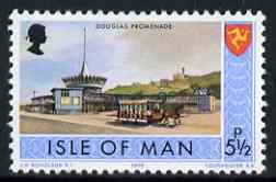 Isle of Man 1973-75 Douglas Promenade (Horse-drawn Tram) 5.5p (from def set) unmounted mint, SG 22, stamps on , stamps on  stamps on horses, stamps on  stamps on transport, stamps on  stamps on trams, stamps on  stamps on 