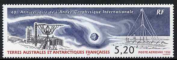 French Southern & Antarctic Territories 1998 International Geophysical Year unmounted mint, SG 392, stamps on , stamps on  stamps on polar, stamps on  stamps on weather