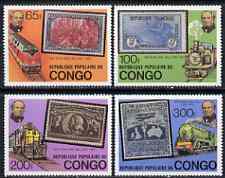 Congo 1978 Death Centenary of Sir Rowland Hill perf set of 4 unmounted mint, SG 670-73, stamps on postal, stamps on rowland hill, stamps on stamp on stamp, stamps on railways, stamps on , stamps on stamponstamp
