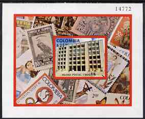 Colombia 1977 Opening of Postal Museum perf m/sheet unmounted mint, SG MS 1415, stamps on , stamps on  stamps on postal, stamps on  stamps on museums, stamps on  stamps on 