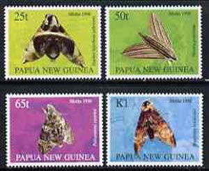 Papua New Guinea 1998 Moths perf set of 4 unmounted mint, SG 833-36, stamps on , stamps on  stamps on butterflies, stamps on  stamps on moths