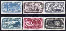 Mexico 1956 Stamp Centenary (Air) set of 6 unmounted mint, SG 937-42, stamps on , stamps on  stamps on stamp centenary, stamps on  stamps on militaria, stamps on  stamps on horses, stamps on  stamps on food