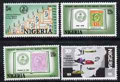 Nigeria 1974 Stamp Centenary perf set of 4 unmounted mint, SG 321-24, stamps on , stamps on  stamps on stamp centenary, stamps on  stamps on stamp on stamp, stamps on  stamps on transport, stamps on  stamps on stamponstamp