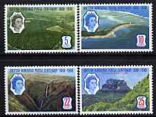 British Honduras 1966 Stamp Centenary perf set of 4 unmounted mint, SG 235-38, stamps on , stamps on  stamps on stamp centenary, stamps on  stamps on tourism, stamps on  stamps on fruit, stamps on  stamps on waterfalls