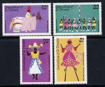 St Vincent - Grenadines 1985 Traditional Dances set of 4 unmounted mint SG 427-30, stamps on , stamps on  stamps on dancing