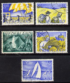 Netherlands 1949 Scouts Cultural Fund set of 5 fine cds used SG 679-83*, stamps on , stamps on  stamps on scouts