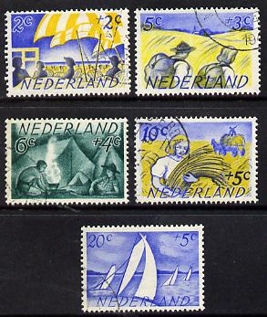 Netherlands 1949 Scouts Cultural Fund set of 5 fine cds used SG 679-83*, stamps on , stamps on  stamps on scouts