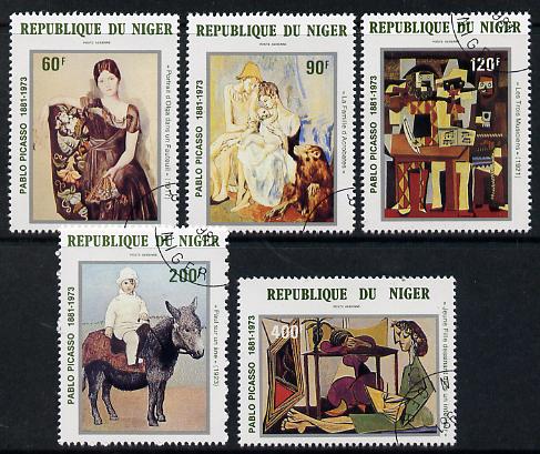 Niger Republic 1981 Birth Centenary of Picasso set of 5 cto used, SG 854-58*, stamps on , stamps on  stamps on arts    picasso