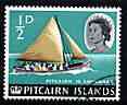 Pitcairn Islands 1964-65 Longboat 1/2d from def set fine used, SG 36, stamps on ships, stamps on sailing